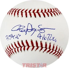 Roger Clemens Signed Autographed ML Baseball Inscribed 354 W's/4672 K's TRISTAR