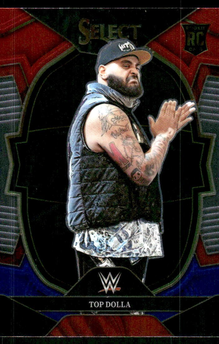 2023 Panini Select WWE Red and Blue #94 Top Dolla Rookie RC wrestling card