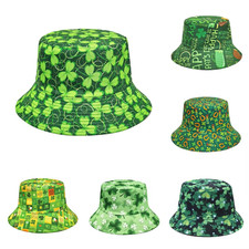 2026 St. Patricks Day Buck Hat Reversible Black Sun Bucket Hat Unisex Green Gift