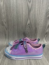 Kids Skechers Twinkle Toe Purple Trainers UK Size 13 Brand New 