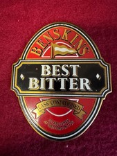 Vintage Beer Pump Clip Badge for Benskins Brewery Best Bitter Watford
