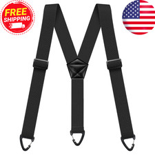Suspenders for Men Heavy Duty, X Shape Back Hidden Suspender 1.5" Under Clothing