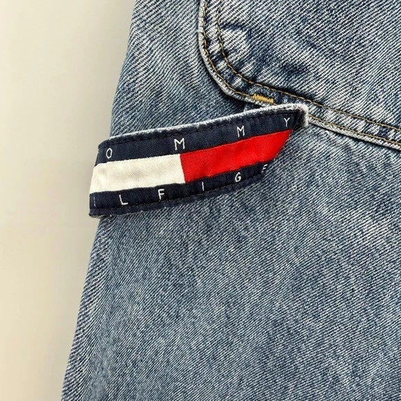 Vintage Tommy Hilfiger Baggy Jeans Mens 34x34  Y2K Denim Wide Leg Carpenter JNCO - Image 4 of 4