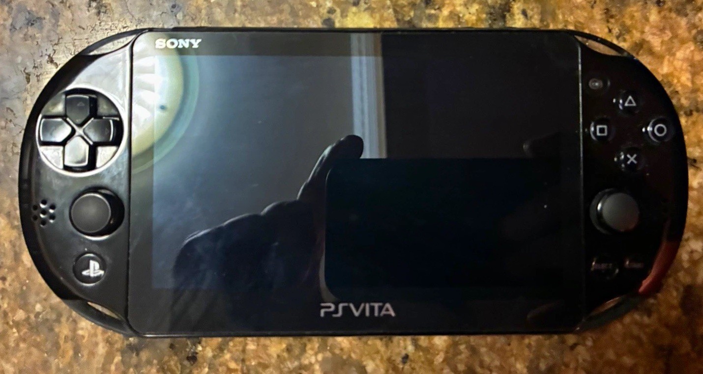 Sony PlayStation Vita Handheld Game System Console Black Headphone Jack