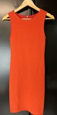 Alice + Olivia Orange Perforated Sleeveless Midi Dress Size  XS