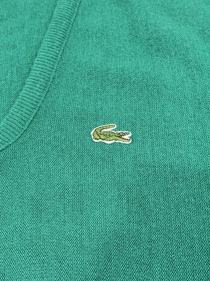 Suéter Jersey Vintage Izod Lacoste Para Hombres Preppy Verde Orlon Acrílico EE. UU. Grande Foto 3 de 4