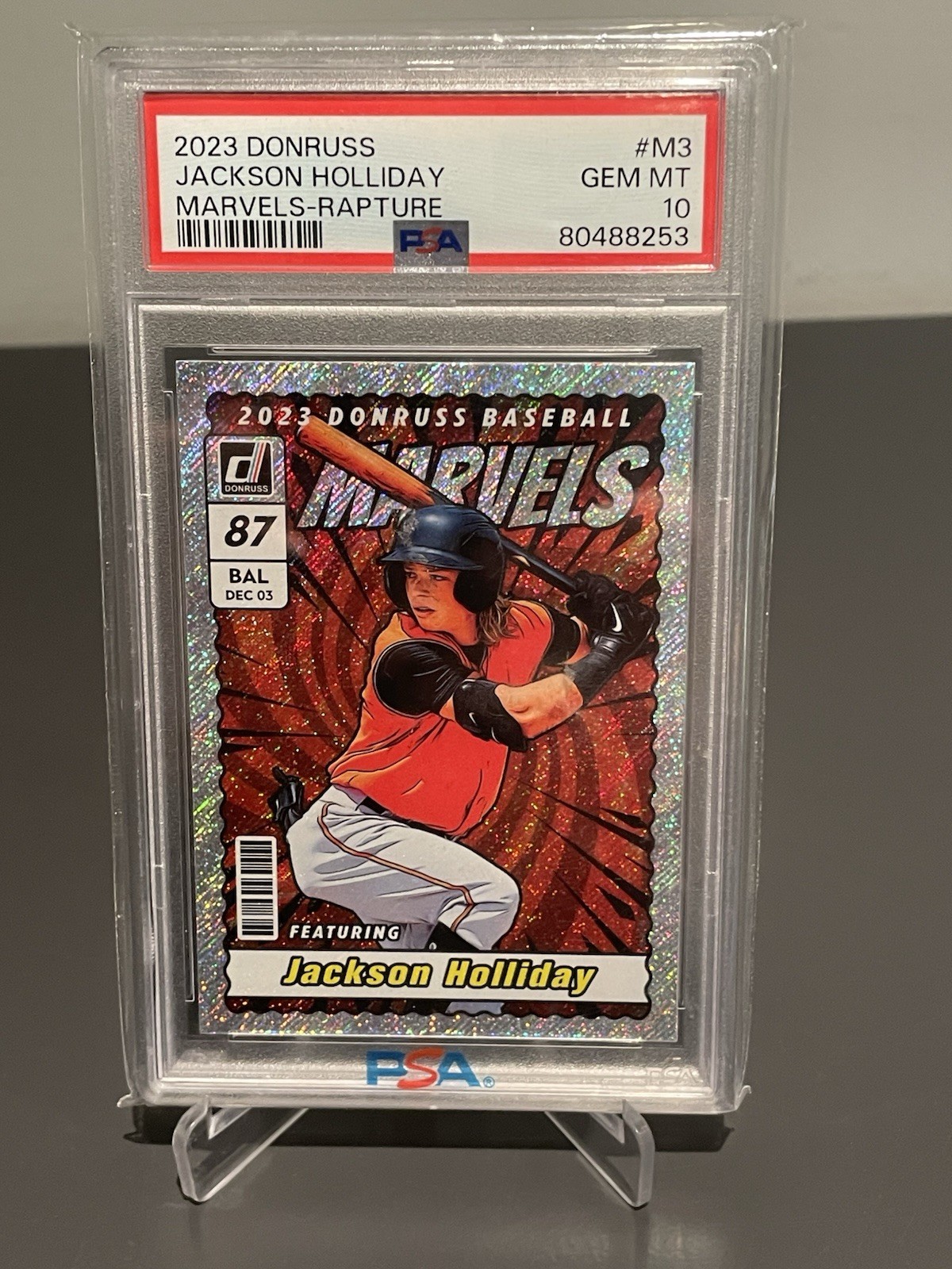 2023 Panini Donruss Marvels Jackson Holliday #M3 PSA 10 GEM MT