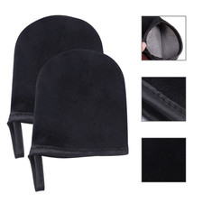 2Pcs Reusable Flocking Self Tanning Mitts Black Gloves for Smooth Lotion Spread