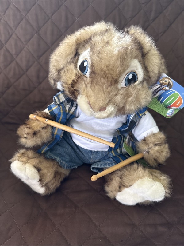 Build-A-Bear Hop Movie Plush Toy Easter Bunny Rabbit With Outfit Retired