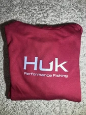 NEW Men's Huk Red Cotton Fleece Hoodie Size XLarge MSRP $50
