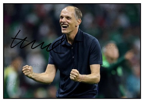 12611. Thomas Tuchel Signed Pictures (A4 Prints) England Chelsea Bayern PSG etc.