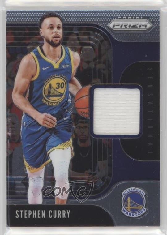 2019-20 Panini Prizm Sensational Swatches Jersey Stephen Curry #SS-SCU 3g6