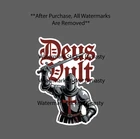 Deus Vult Knight Sticker Waterproof Decal Christian Warrior Faith Jesus Gift NEW