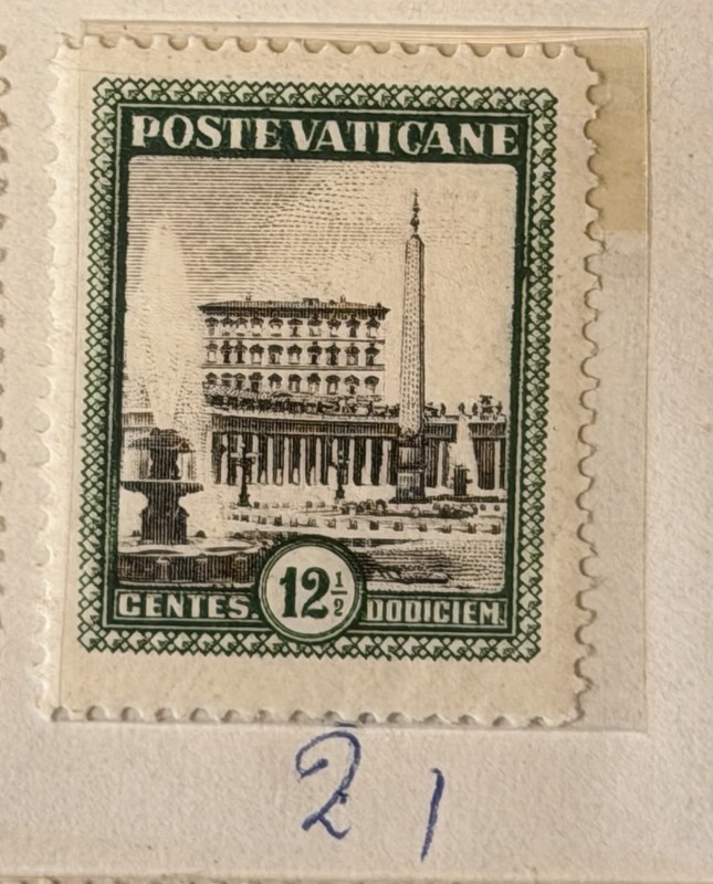 Vatican Architecture Postage Stamps Green Red Blue 8 Denominations Lot