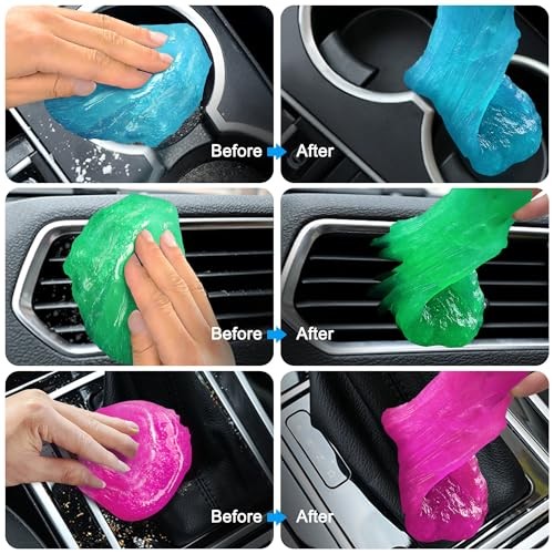 FiveJoy Car Cleaning Gels, 4-Pack Universal Auto Blue,Yellow,Green,Pink - Picture 3 of 7