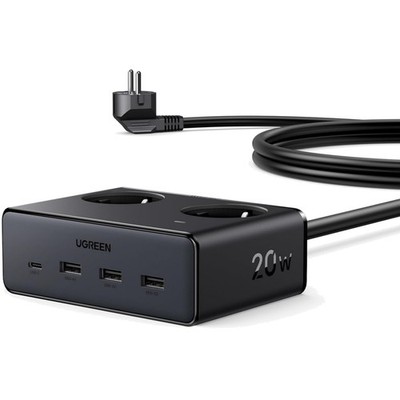 Power Strip Steckdose USB C USB A 6-in-1 Surge Schutz Kabel 1.5m