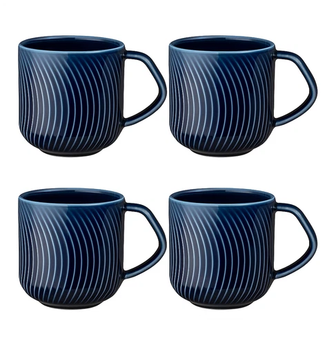 Denby-langley arc blue mug set of 4