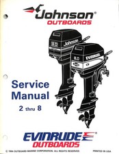 1994 Johnson Evinrude Outboards 2-8 HP Service Manual OMC Printed USA