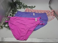 3pr NWT Ashley Stewart Plus Panties Sz 34/36 6X Hot Pink Purple Butterflies O08