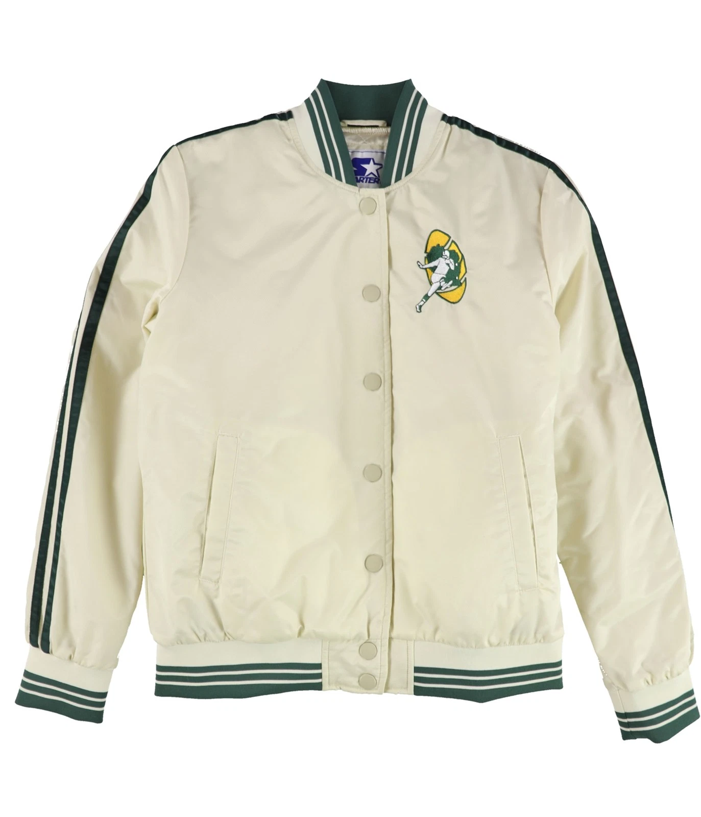 OFF WHITE Giacca uomo STARTER Packers Varsity bianco sporco media