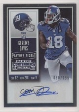 2015 Panini Contenders Rookie Playoff Ticket 50/199 Geremy Davis #256 Auto 0c2