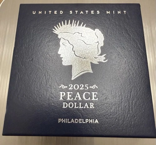 2025 $1 Peace Silver Dollar - Uncirculated Coin, OGP & COA -