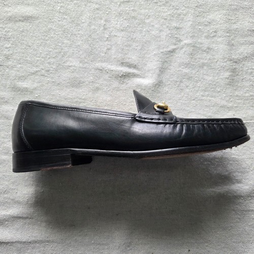 Cole Haan Ascot II Horsebit Loafers Men Size 9 M Black Leather Gold Slip On Shoe - Picture 2 of 11
