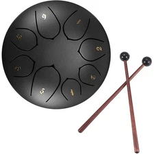6 inch Steel Tongue Drum Handpan Hand Drums Major 8 Notes Tank Drum w/Mallets AU
