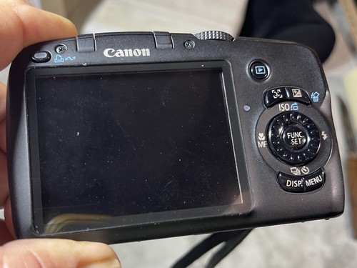Canon PowerShot SX110 IS 9.0MP Digital Camera - Black Powers On !! Parts Repair - Picture 8 of 13
