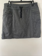 Tangerine Women's Soft Active Stretch Skort Size XL Gray Heather Zip Pockets