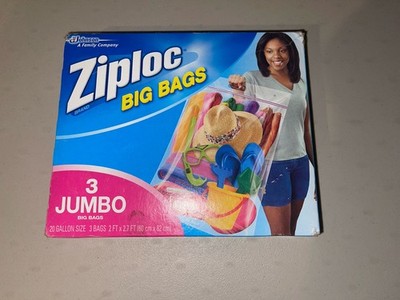 New Ziploc Jumbo Big Bags - Pack of 3, 20 gallon 838960