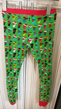 Wondershop Kids Santa Print Family Holiday Christmas Pajama Pants Green Size 8