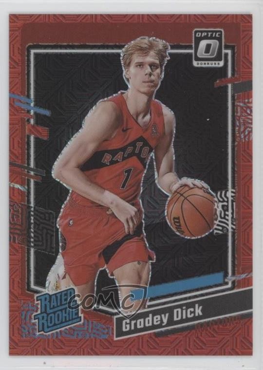 2023 Donruss Optic Rated Choice Red Prizm 21/88 Gradey Dick #212 Rookie RC 14t3
