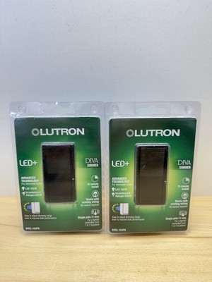 Lutron DVCL-153PH Diva LED+ Dimmer Switch Single-Pole/3 Way Black Lot Of 2