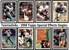 1994 Topps Special Effects Football - Set Break - Front and Back Scans # 221-440