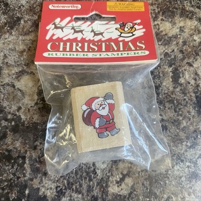 NOS VTG Noteworthy Christmas Rubber Stamp Unused/new - VGC + FAST shipping!