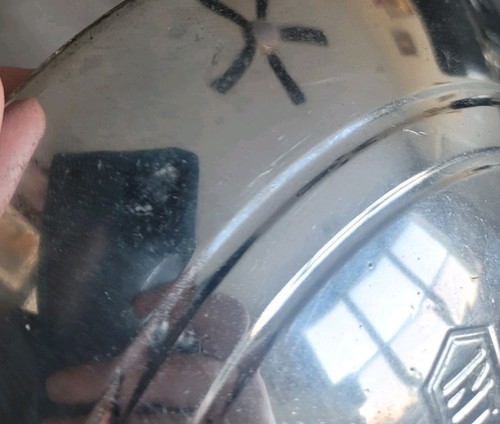 Used Chrome International Triple Diamond Hubcap. 8" Rear Opening, 10" Diameter. - Picture 3 of 4