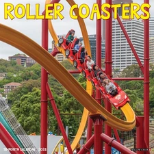 Roller Coasters 2026 12" x 12" Wall Calendar (free shipping)