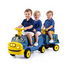 12V Battery Powered Ride on Train, Trackless Kids Ride on Toy with Storage Space
