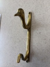 Vintage Solid Brass Duck Coat Hanger Mid Cent...