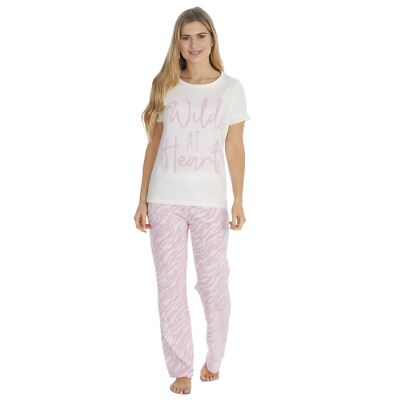 Damen Wild At Heart Schlafanzug Damen Pyjama Schlafanzug Nachtwäsche Set