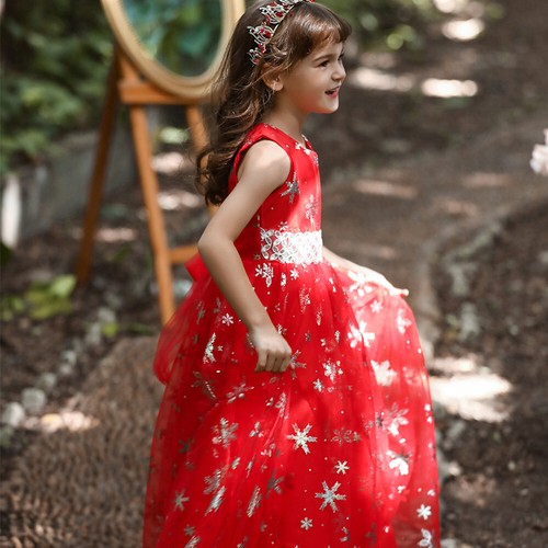 Kids Flower Girls Princess Dress Prom Party Bridesmaid Christmas Hallowmas Gown - Picture 5 of 29