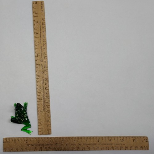 GREEN GLASS FROG - FIGURINE - Green with Black and Yellow Spots - Glass - Bild 8 von 11