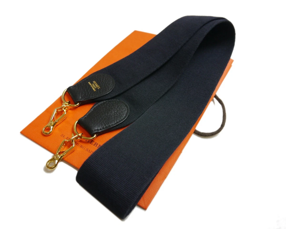 HERMES CANVAS BAG STRAP 60CM BLEU ELECTRIQUE CANVAS