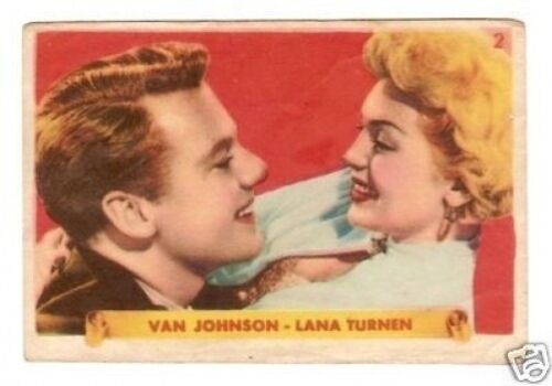 Van Johnson Lana Turner  1940s Spanish Movie Film Card BHOF - Afbeelding 1 van 1