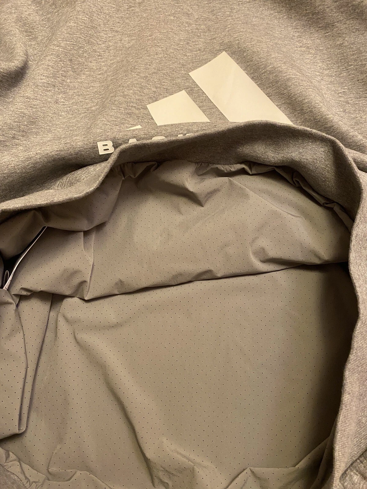 SACAI Felpa con cappuccio Adidas basket Nuova Grigia Taglia L