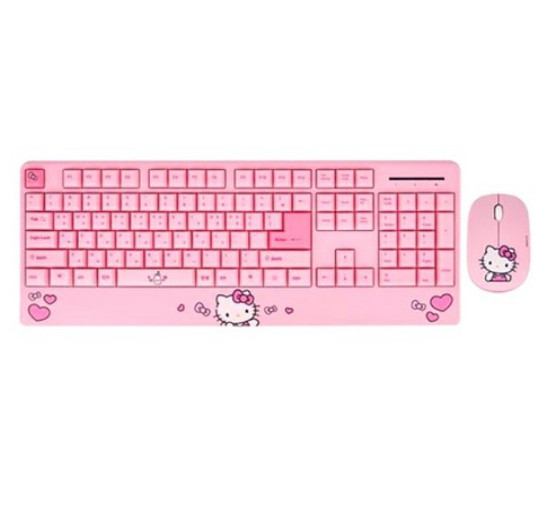 Sanrio Hello Kitty Wireless Keyboard Mouse Combo Set Korean/