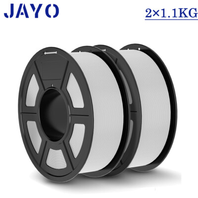 JAYO 2×1,1KG PLA 3D Drucker Filament 1,75mm Weiß Keine Blase Neatly Wound