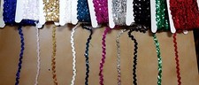 New Flat Sequin Non-Stretch  46 Trim Various Colors by the Yard 1/2" Wide