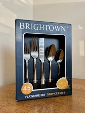 Brightown 45-Piece Stainless Steel Silverware Cutlery Kitchen Dishwasher Safe